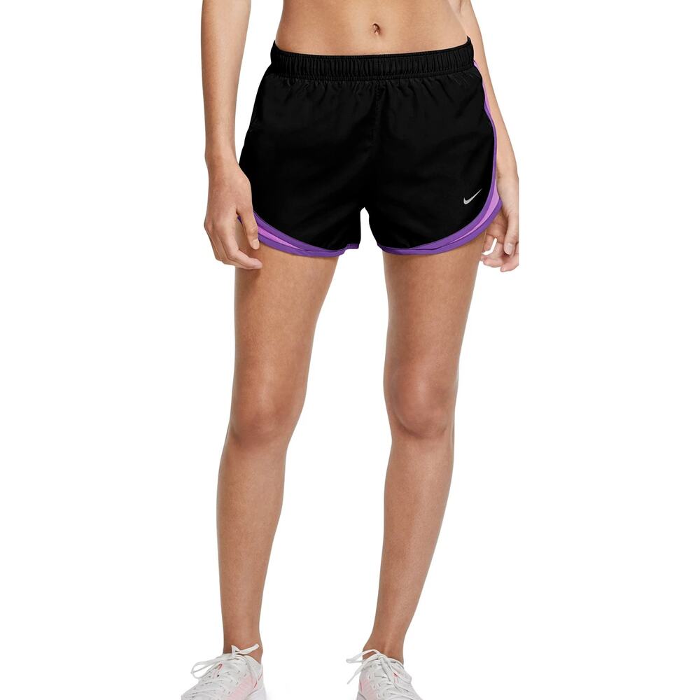 Nike Black Lavender Purple Tempo Athletic Running Shorts Women's Size Large